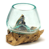 2.Wahl, braune Wurzel mit Glas, &Oslash; ca. 11-12 cm,...