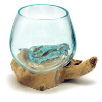 2.Wahl, braune Wurzel mit Glas, &Oslash; ca. 11-12 cm,...