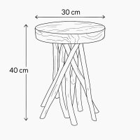 Blumenst&auml;nder Holz, &Oslash; 30 cm, H&ouml;he 40 cm massiv rund