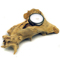 Holz Teelichthalter ein Licht Wurzel hell