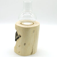 Holz Windlicht Elefant schwarz Teakholz