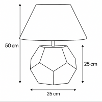 Holzlampe Teakholz massiv Tischlampe