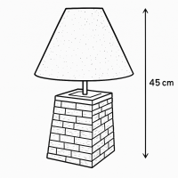 Tischlampe aus Holz Mosaikfu&szlig; Massivholz