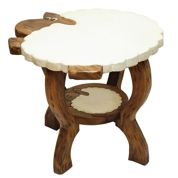 Kindertisch Holz Tier Motiv Schaf 43 cm hoch