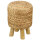 Sitzhocker "Natur" Holz Seegras rund 50 cm hoch