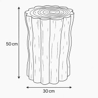 Blumenst&auml;nder "Flora" Holz massiv rund Blumenhocker 50 cm hoch