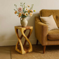 Holzhocker "Twist eckig" massiv...