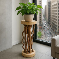 Blumenhocker aus Holz Pflanzenhocker 100 cm hoch