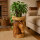 Beistelltisch Pferd Holz massiv rund 50 cm hoch