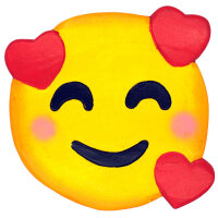 Kinderhocker Holz Motiv Verliebt