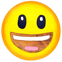 Kinderhocker Holz Motiv Lachend