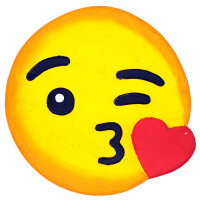 Kinderhocker Holz Motiv Kuss