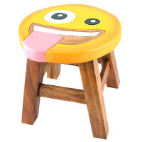 Kinderhocker Holz Motiv Crazy