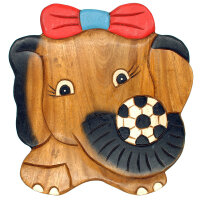 Kinderhocker Holz Motiv Elefant M&auml;dchen mit...