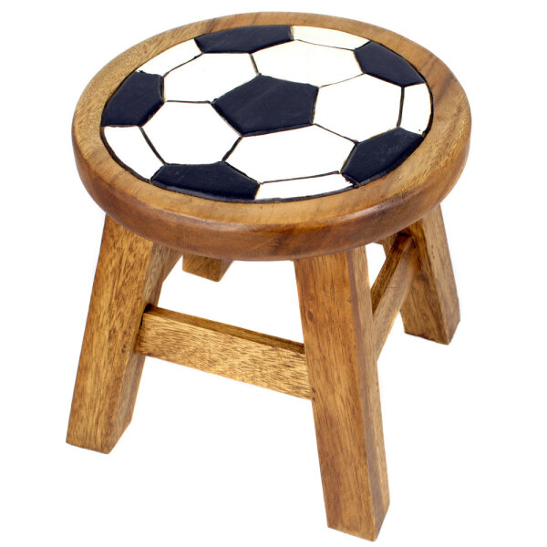 Kinderhocker Holz Motiv Fu&szlig;ball