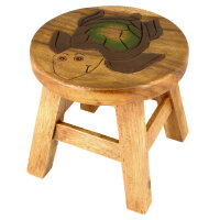 Kinderhocker Holz Tiermotiv Schildkr&ouml;te