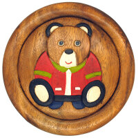 Kinderhocker Holz Motiv Teddy klein