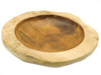 Helle Holzschale Teakholz ca. 26 cm Holzdeko