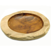 Helle Holzschale Teakholz ca. 26 cm Holzdeko