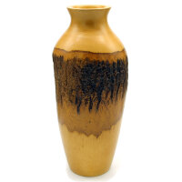 Holzvase bauchig ca. 30 cm hoch, Mangoholz lackiert