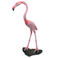 Flamingo auf kleiner Wurzel ca. 33 cm hoch