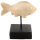 Dekofigur Fisch auf St&auml;nder, Holzdeko Natur H&ouml;he ca. 18 cm
