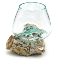 2.Wahl, Wurzel mit Glas wei&szlig;, &Oslash; ca. 11-12 cm, 2. Wahl, B-Ware