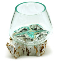 2.Wahl, Wurzel mit Glas wei&szlig;, &Oslash; ca. 11-12 cm, 2. Wahl, B-Ware