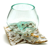 2.Wahl, Wurzel mit Glas wei&szlig;, &Oslash; ca. 11-12 cm, 2. Wahl, B-Ware