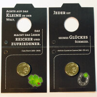 4er Set Gl&uuml;ckscent vergoldet kleiner...