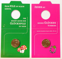 4er Set Gl&uuml;ckscent vergoldet kleiner...