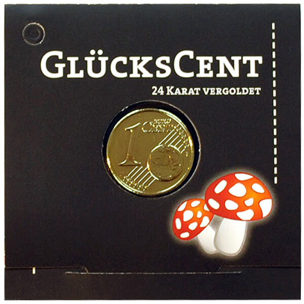 Gl&uuml;ckscent vergoldet Gl&uuml;cksbringer klein Motive und Farbe w&auml;hlen