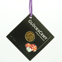 Gl&uuml;ckscent vergoldet Gl&uuml;cksbringer klein Motive und Farbe w&auml;hlen