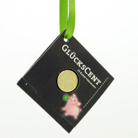 Gl&uuml;ckscent vergoldet Gl&uuml;cksbringer klein Motive und Farbe w&auml;hlen