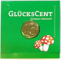 Gl&uuml;ckscent vergoldet Gl&uuml;cksbringer klein Motive und Farbe w&auml;hlen
