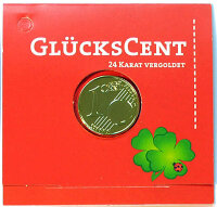 Gl&uuml;ckscent vergoldet Gl&uuml;cksbringer klein Motive und Farbe w&auml;hlen