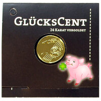 Gl&uuml;ckscent vergoldet Gl&uuml;cksbringer klein Motive und Farbe w&auml;hlen