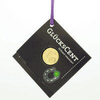 Gl&uuml;ckscent vergoldet Gl&uuml;cksbringer klein Motive und Farbe w&auml;hlen