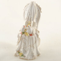 Tischdeko od. Kartenhalter Hochzeit Deko Figur Tauben Paar auf Stuhl